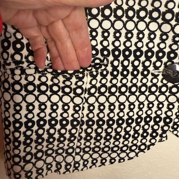 CAbi Black and White Du Jour Three Quarter Sleeve Jacket Size 8, Preppy, Career - Picture 7 of 16